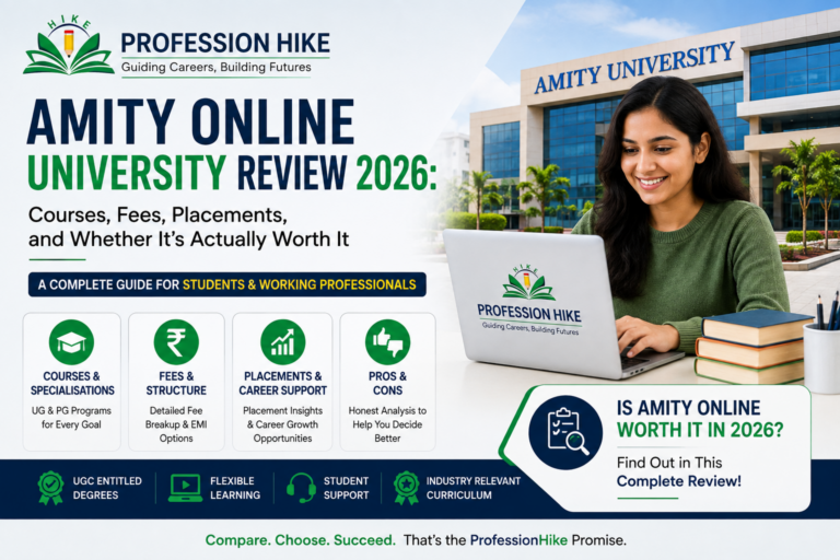 Amity Online University Review 2026: Courses, Fees, Placements, and Whether It’s Actually Worth It